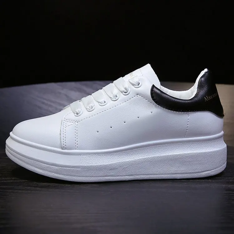 

Unisex white shoes plus size high increase chunky shoes lightning mc queen zapatillas comfortable skateboarding couple sneaker