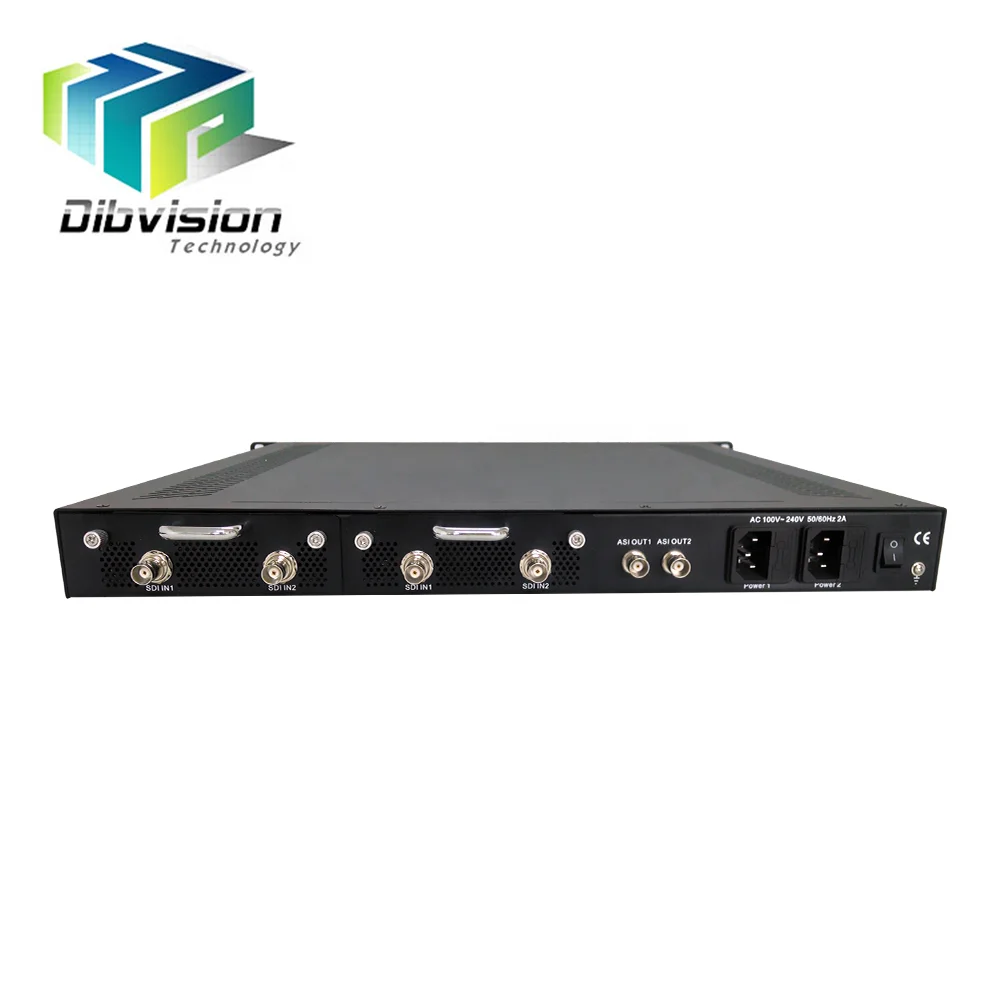 

radio & tv broadcasting equipment mpeg2 encoder 4 in 1 sdi to ip asi out h264 dual power supply