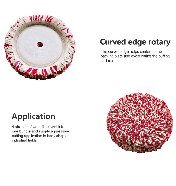 Evertool Twisted Wool Compounding Pad Vehicle Polishing Wool Pad 8