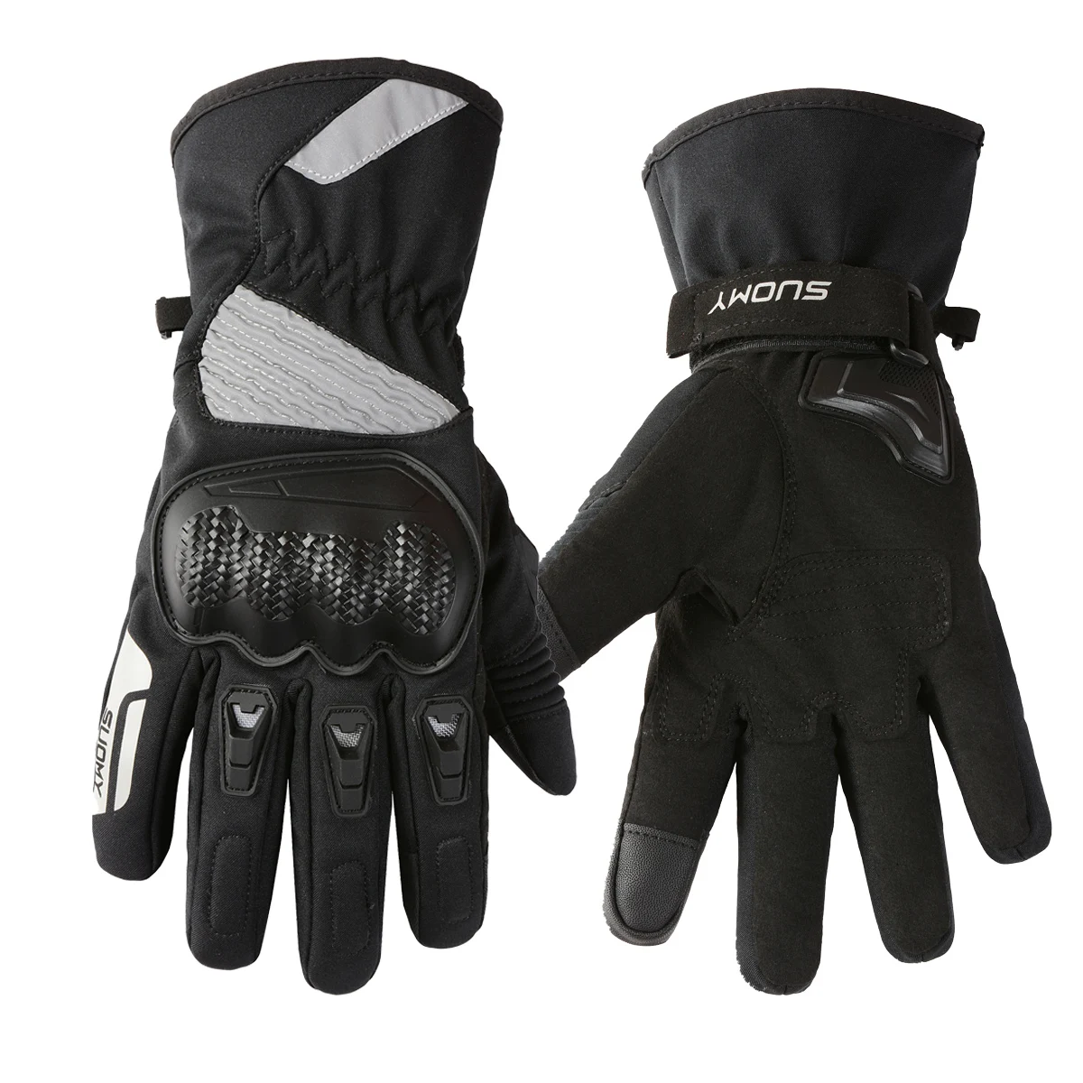 

Suomy Winter warm motorcycle gloves 100% Waterproof windproof Guantes Moto Luvas Touch Screen luva motociclista luvas moto, Black/gren/red