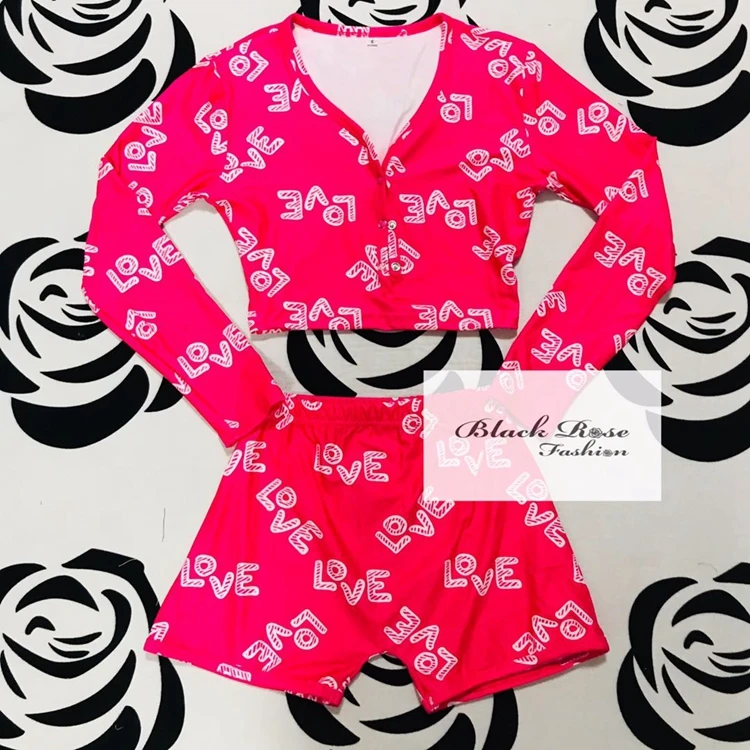 

Black Rose Fashion short sleeve onesie for women christmas onesie plus size ONESIE SET