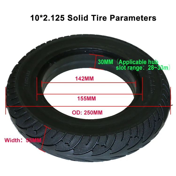 Details about   Electric Skateboard Tire,10 Inch Front/Rear Scooter Tire Wheel Solid 