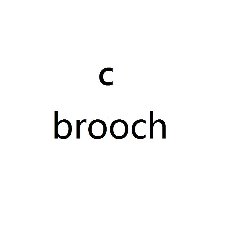 121-160 Letter brooch brand pi