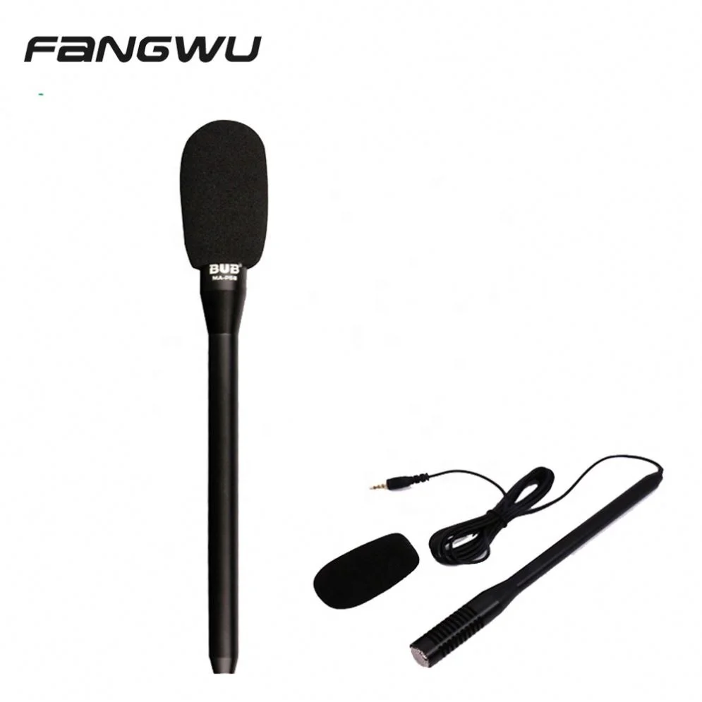 

High Quality BUB MA-P68 Interview Mic Microphone For Mobile Phone, Black & gold
