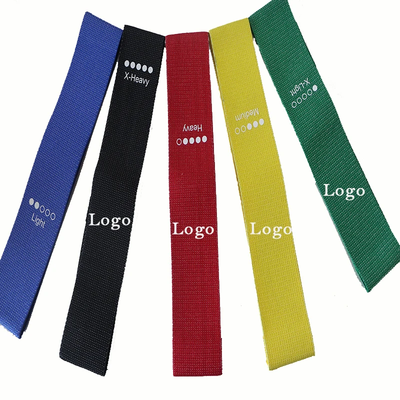 

Resistant Band exercises Mini Polyester Latex Fabric Resistance Tube Band High Elastic 3 Set Custom Logo Loop Bands, 5 colors