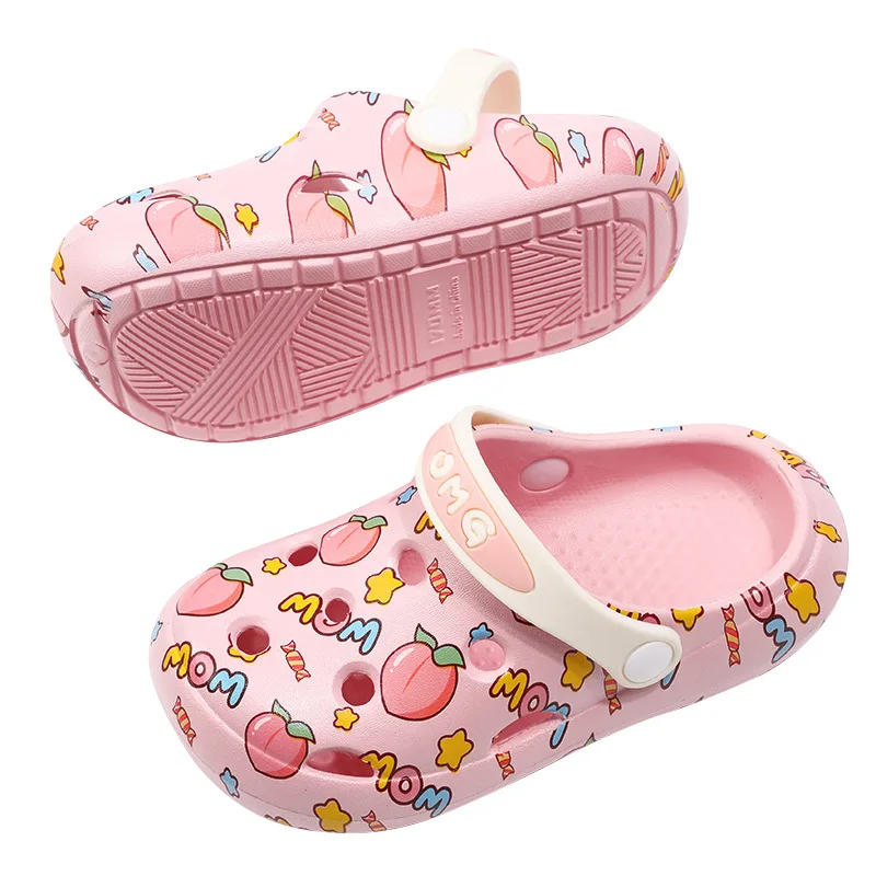 

Summer new Dongdong shoes 2-3 years old boys and girls EVA soft bottom antiskid cute baby Baotou children's garden shoes
