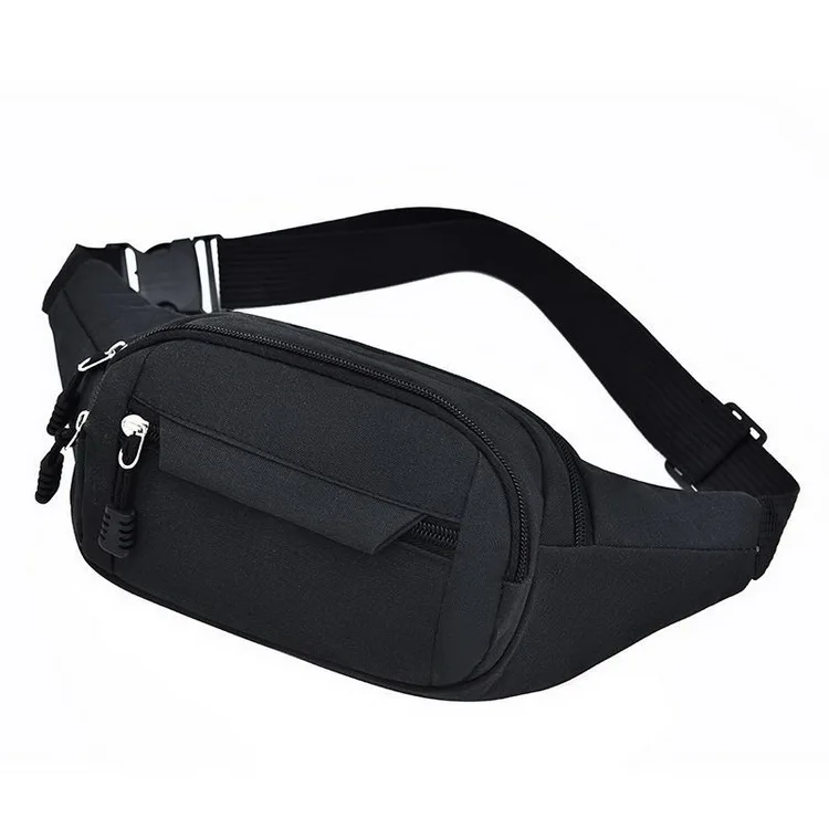

Black crossbody fanny pack waterproof waist bag running for men and women, As picture
