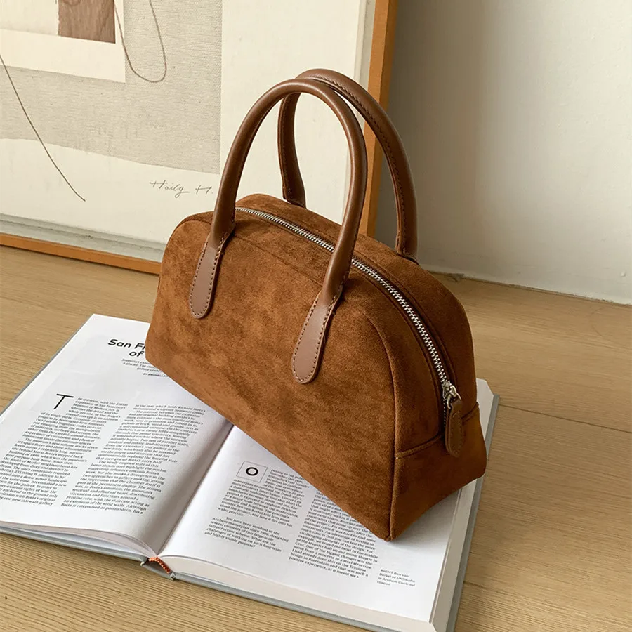 

NEW Autumn Winter Suede Leather Bags Shoulder Underarm bags for Women Leather Handbags for Ladies Luxury Designer Purses Bags