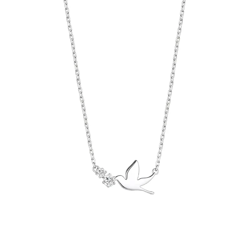 925 sterling silver pigeon animal pendant necklace