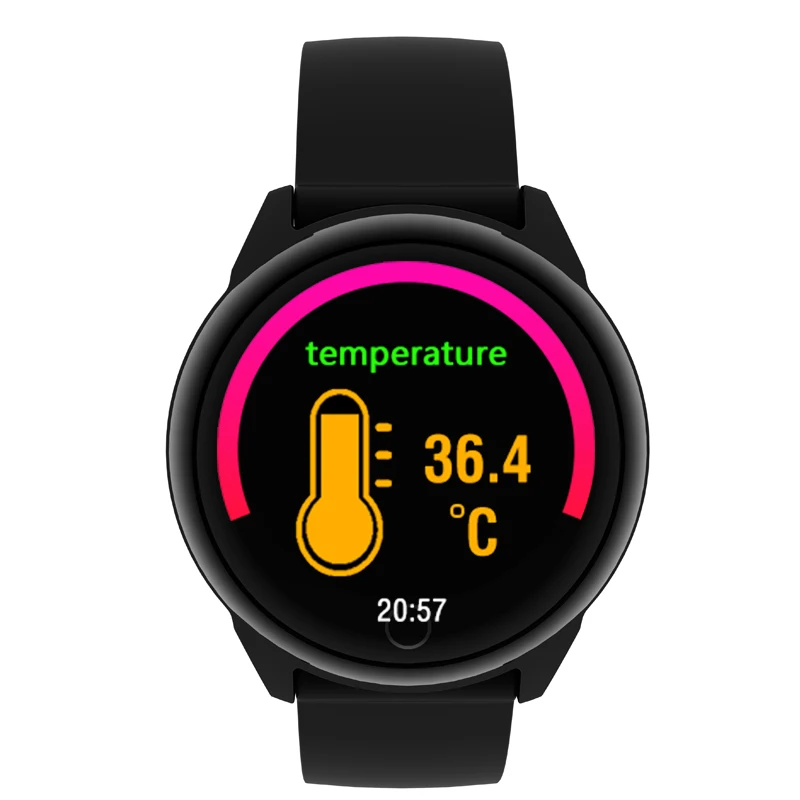 

2021 Cicret bracelet gtr ticwatch Connect Strava IP68 Waterproof body temperature H23 smart watch