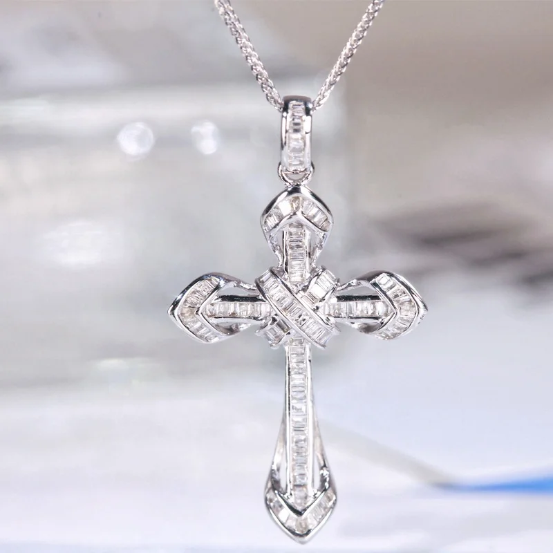 

Women Lady Simple Love Cross Pendant Choker Chain Necklace Charm Beach Rhinestone Jewelry choker Christmas gift necklace, Picture shows