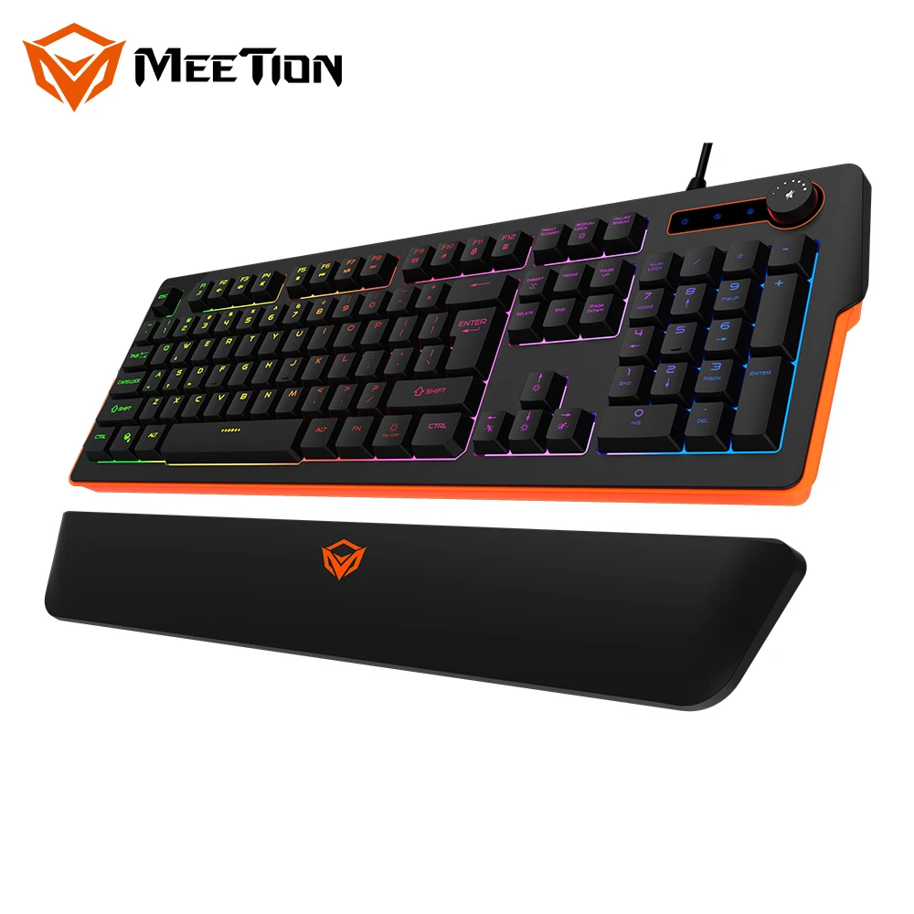 

MeeTion K9520 Anti-ghosting Luminescent Led RGB Game Computer Gaming Keyboard with Magnetic Wrist Rest