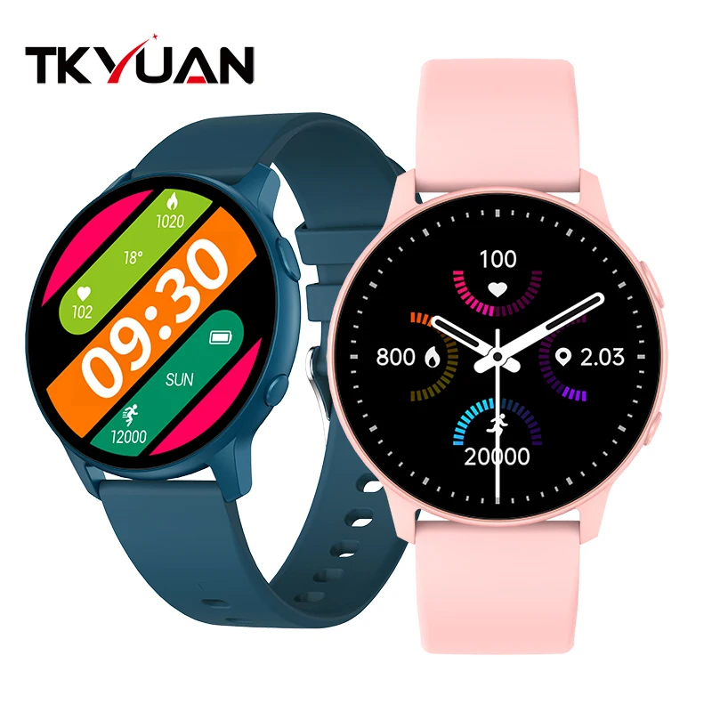 

TKYUAN Round Smart Watch For Men And Women Heart Rate Fitness Tracker IP68 Waterproof Sport Watch Smart Bracelet Smartwatch