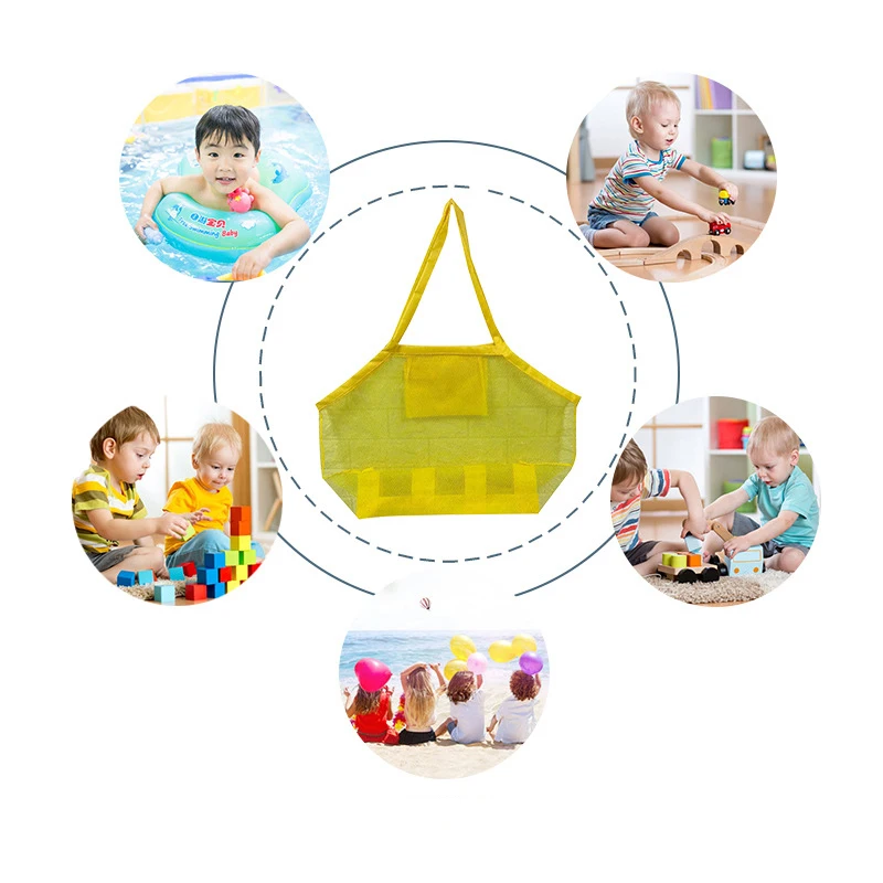 

Factory Direct Sales High Quality Large Mesh Beach Tote Bag Portable Toy Storage Bag For Kids