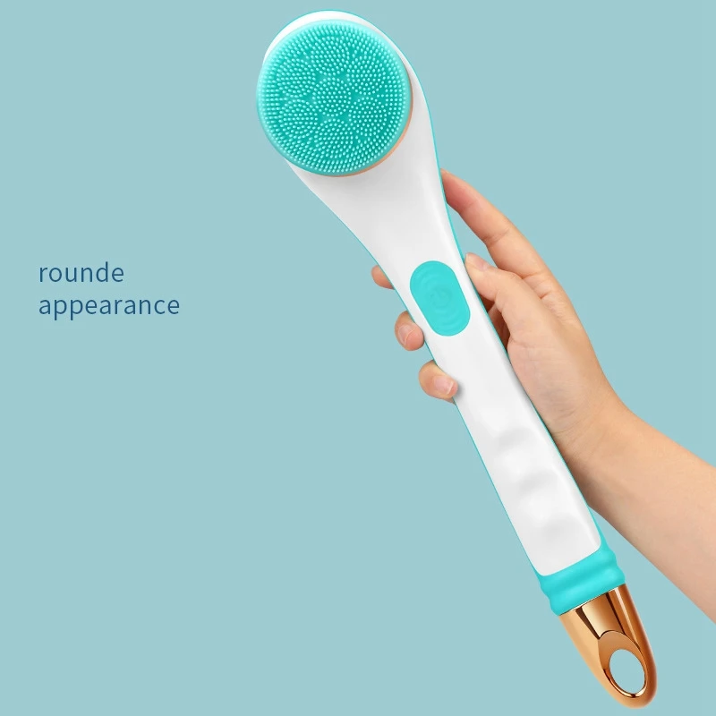 

4 In 1 Electric Bath Shower Brush Handheld Massage Body Brush Back Clean Long Handle Exfoliation Clean Scrub Brushes Spa Tool, Colorful