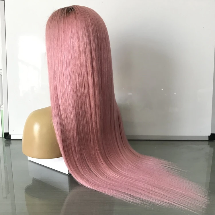 

pink human hair full lace wig pastel pink wig pink full lace wig