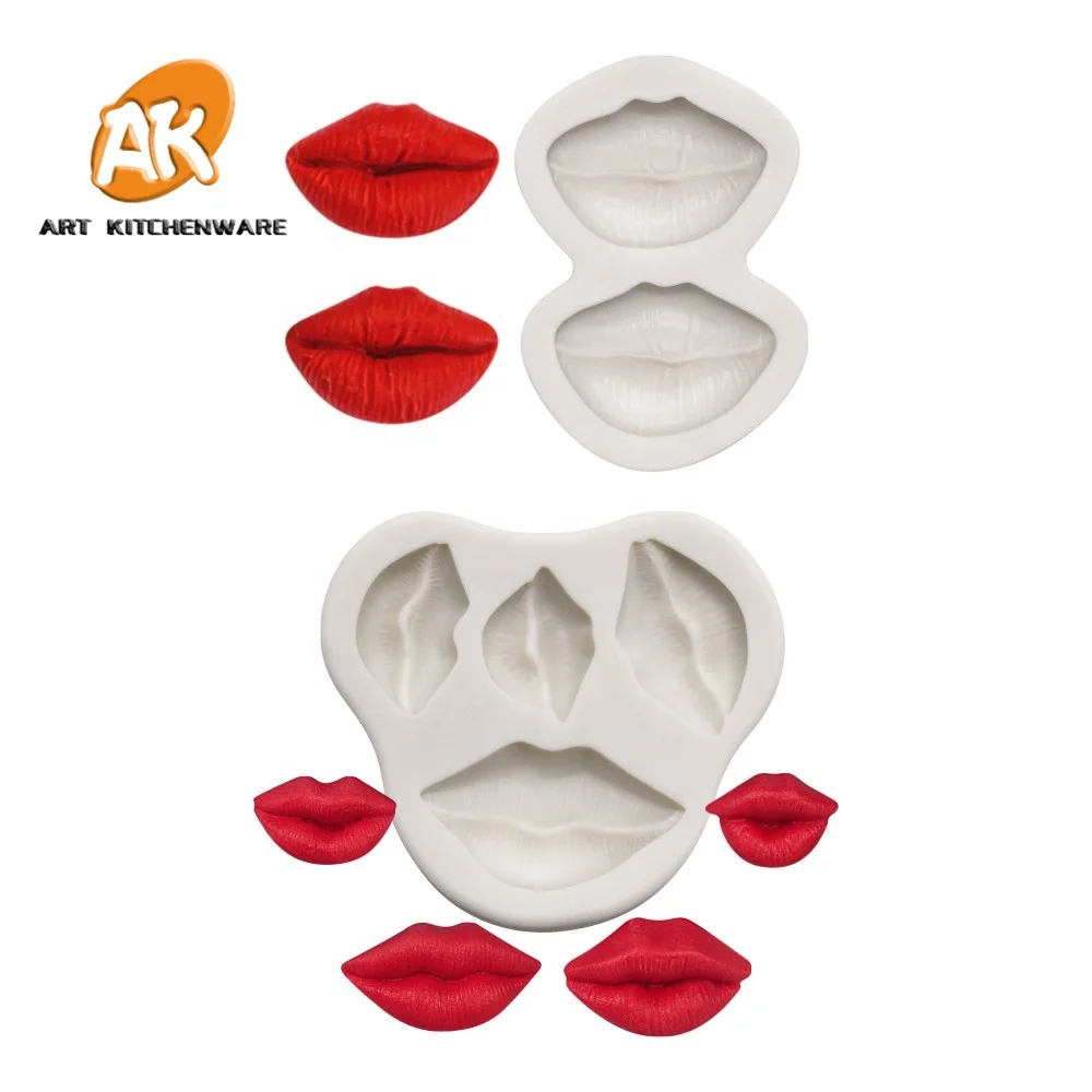 

AK Sexy Lips Silicone Fondant Cake Molds Chocolate Moulds Decorations for Pastry Tools SM-226&SM-1100