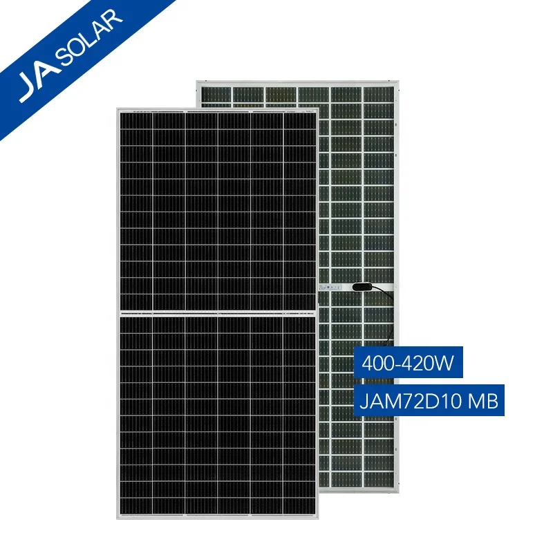 JA bifacial solar panel 400w 410w 420w half cut bifacial full power pv panels with best serve