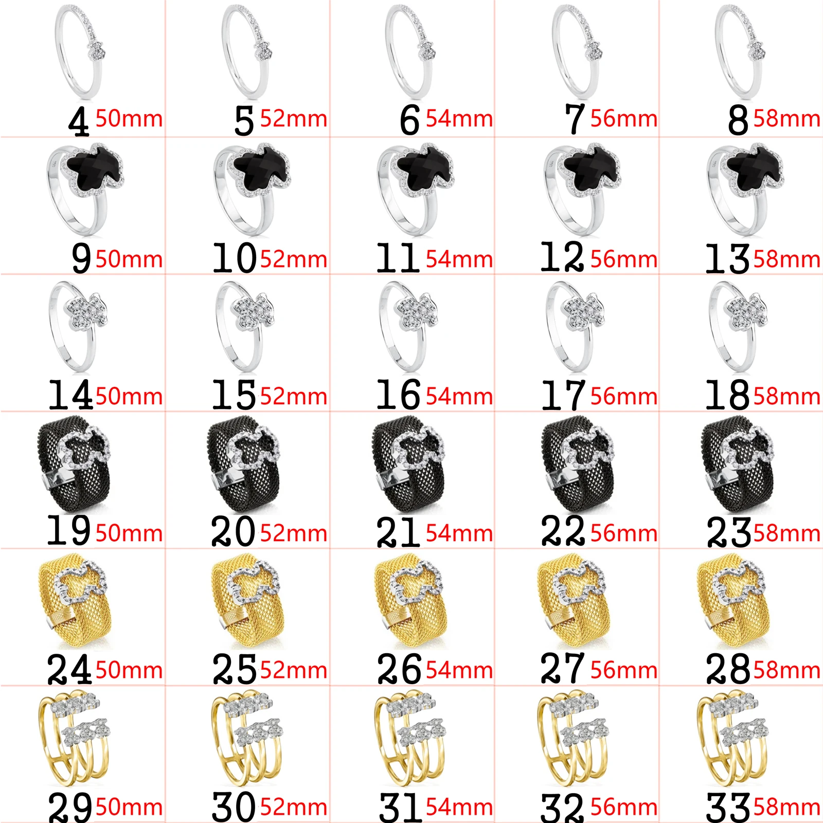 

2021 Fahmi 925 sterling silver simple bear crystal zircon inlaid fashion classic ring female high-end original jewelry, Picture