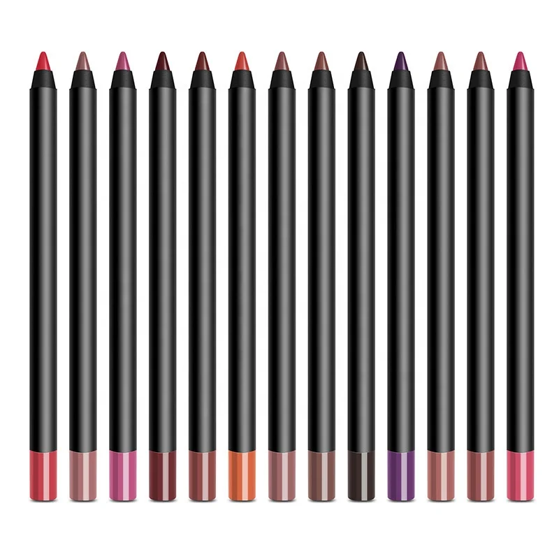 

Wholesale 13 Colors High Pigment vegan lipliners custom your own private label creamy Lip liner