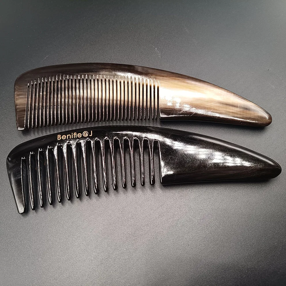 

Salon anti static big double side comb hair multifunction curly long styling hair comb men bone tail wide tooth comb with logo
