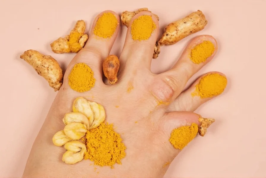 Natural ingredients mixing for turmeric skincare remedy