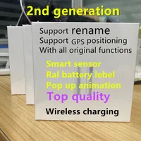 

2nd Generation H1 chip Wireless Charging with Smart Sensor rename Bluetooth Earphone GPS Positioning Headphones Free shipping