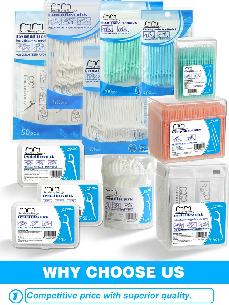 Personalized Ptfe Oral Toothpick Safe Pfas Free Dental Floss Pick Hilo