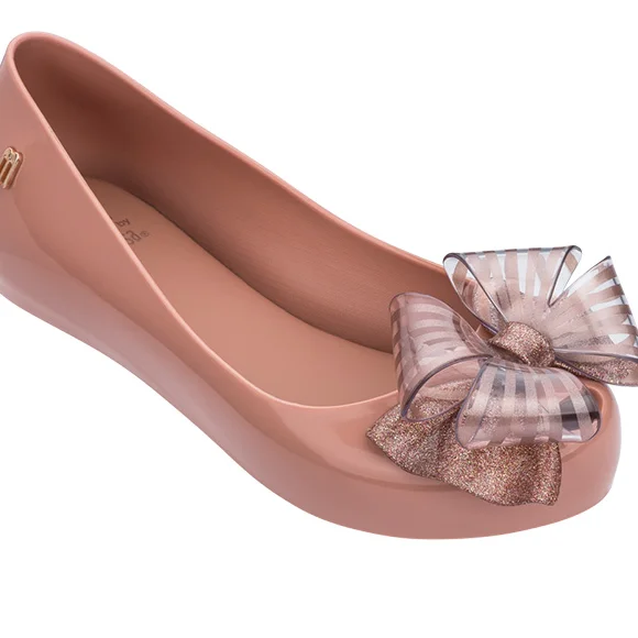 

Melissa womens shoes 2020 new style big bow women unique pvc flat sandals high quality casual fashion footwear for girl