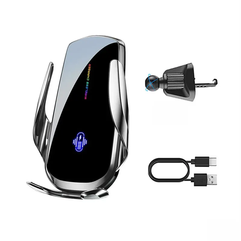 New Car Holder 15w Wireless Charging Car Phone Holder Auto Sensor Car Phone Mount