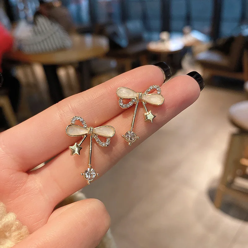

new statement star bow bow pendant with earring