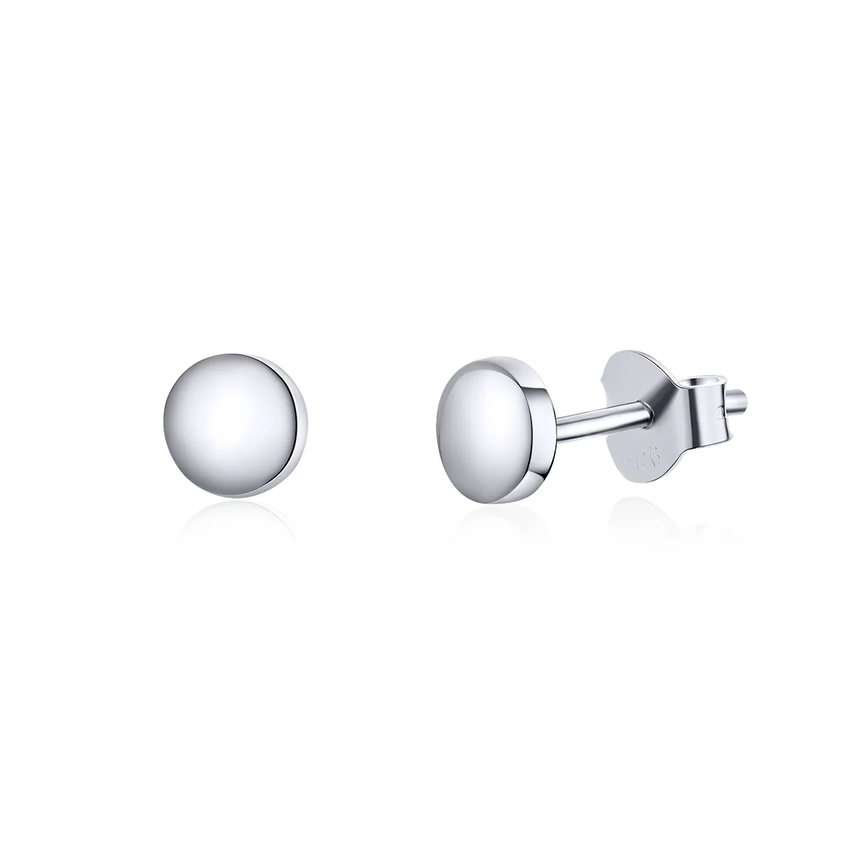 

Simple mini bean sterling silver earring base