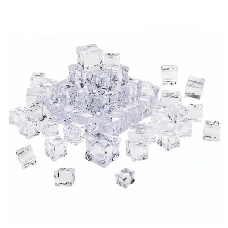 

20mm Ice Rock Diamond Crystals Clear Square mini acrylic fake ice cubes