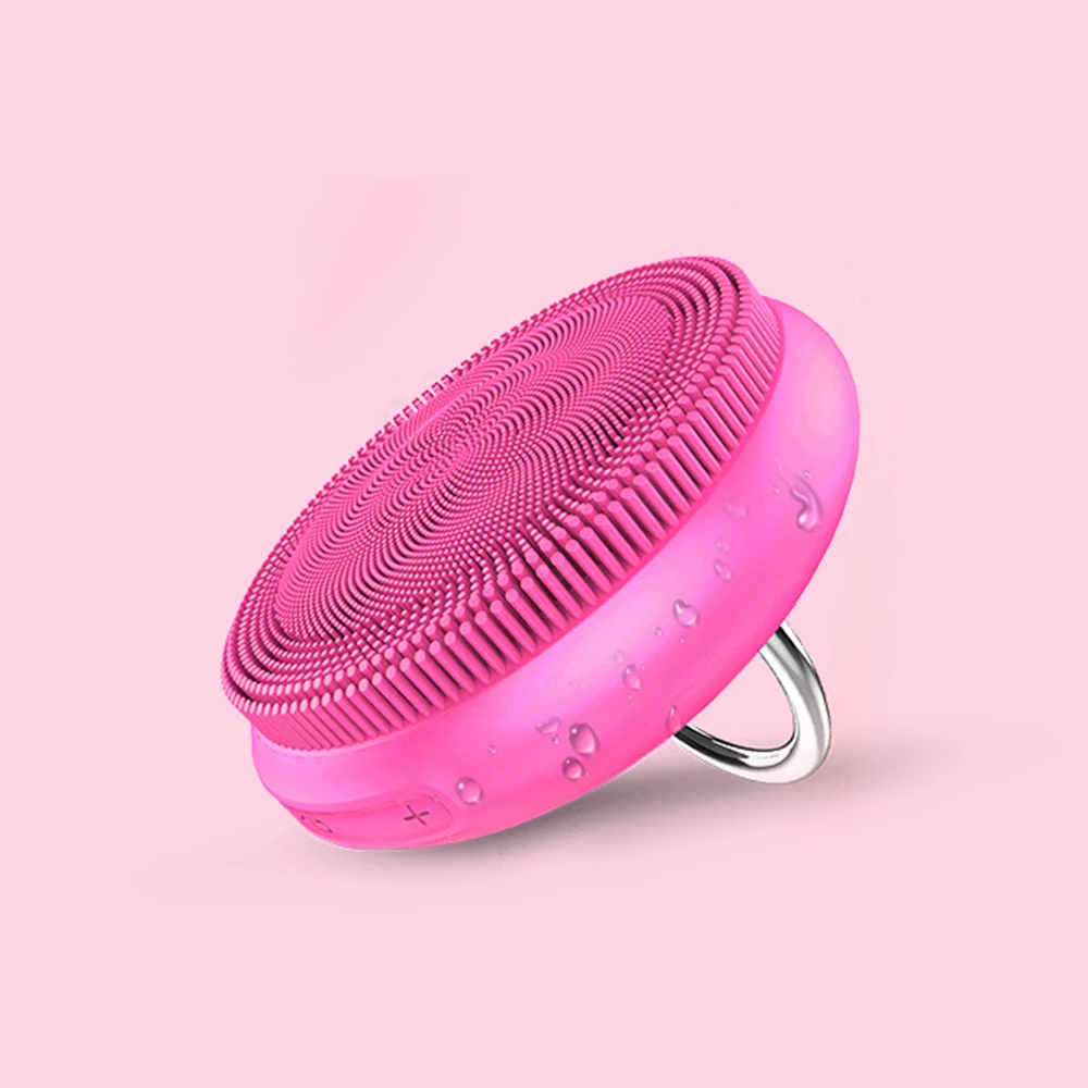 

2021 Wholesale Customized Waterproof Beauty Care Machina Face Cleansing Brush Mini Face Massager Silicone Electric Ultrasonic Fa