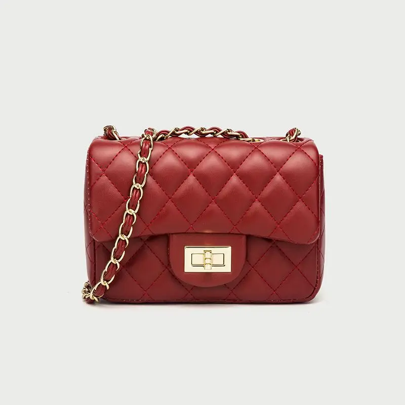 

Good Quality Hot Sale Women Fashion PU Leather Luxury Jelly Crossbody Hand Bag Girls Sling Chain Designer Bags for Ladies