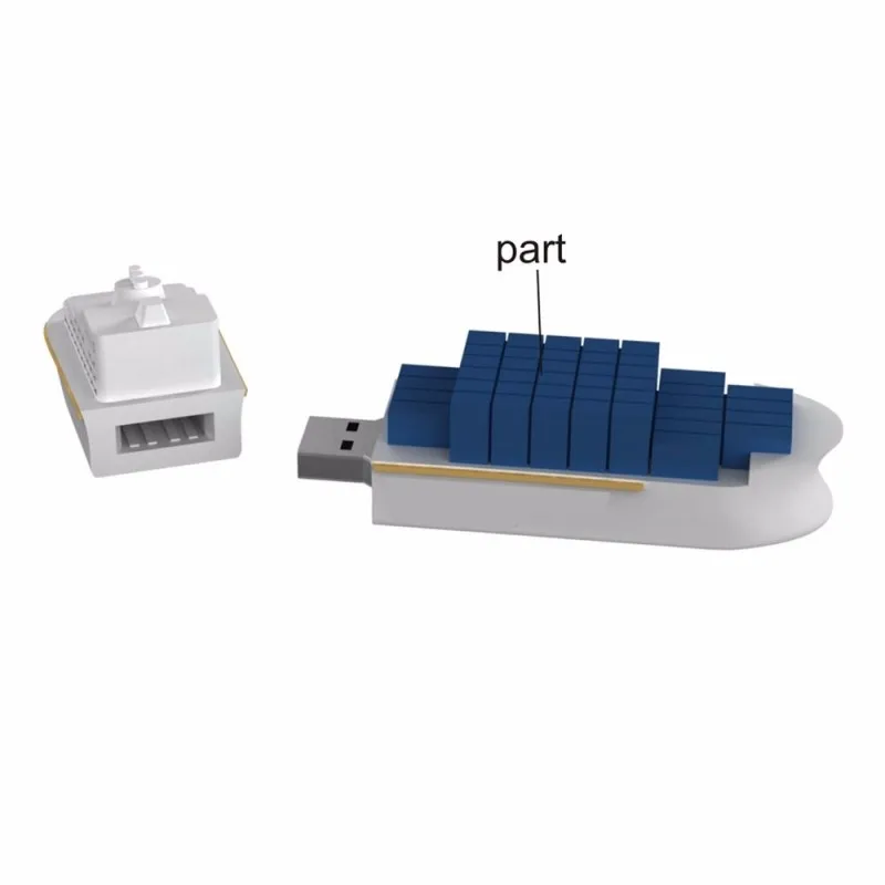 Bateau Paquebot PVC usb flash drive 1GB 2GB 4GB 8GB 16GB 32GB 64GB with custom logo - ANKUX.COM