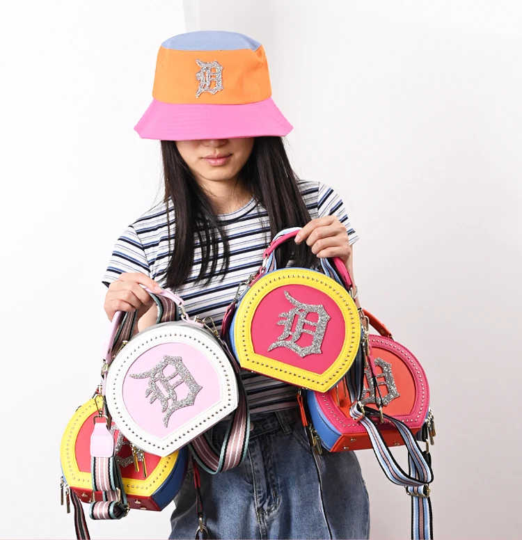 

Fashion PU Leather Designer Crossbody Handbag Bags Women Brand Handbags Wholesale Unique Ladies Shoulder Purse And Hat Set