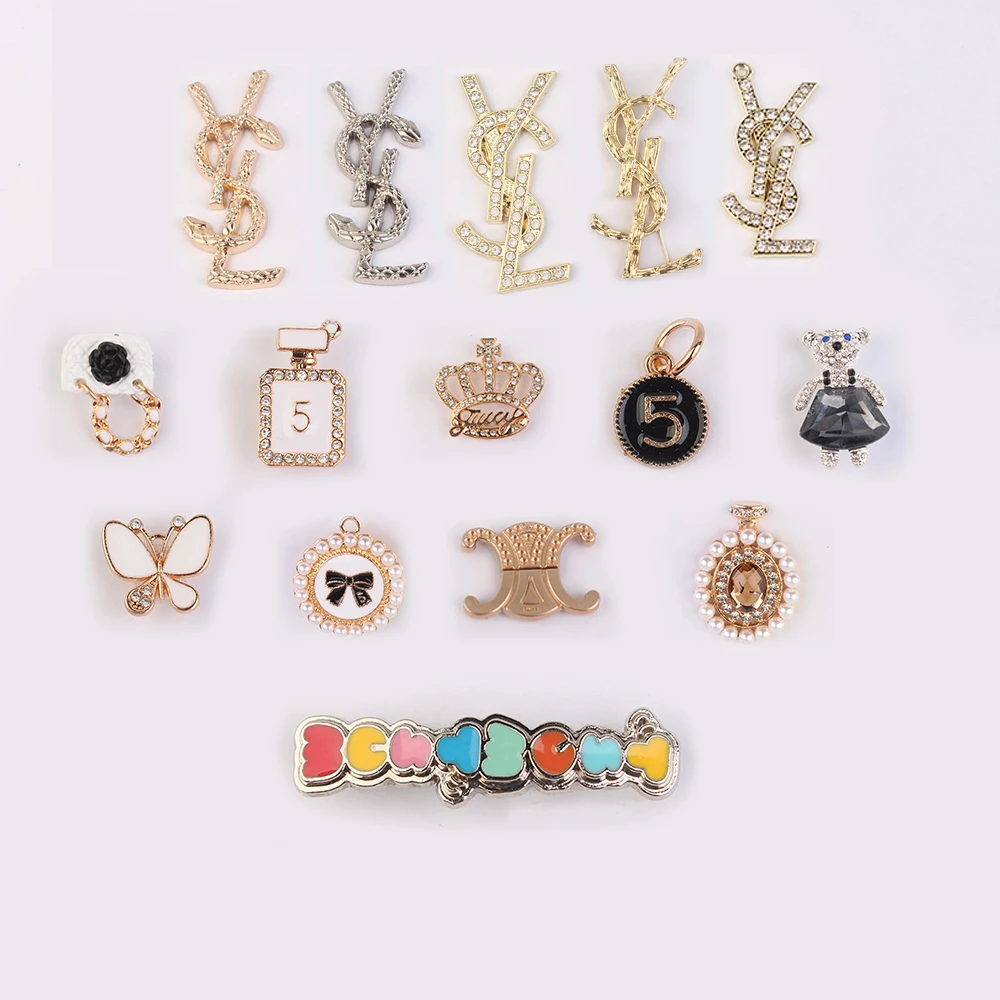 

New Hot Selling Fashion Hardware Flower Garden Shoes Chain Hollow Shoes Metal Buckle charms for DIY Croc Shoe Decorations