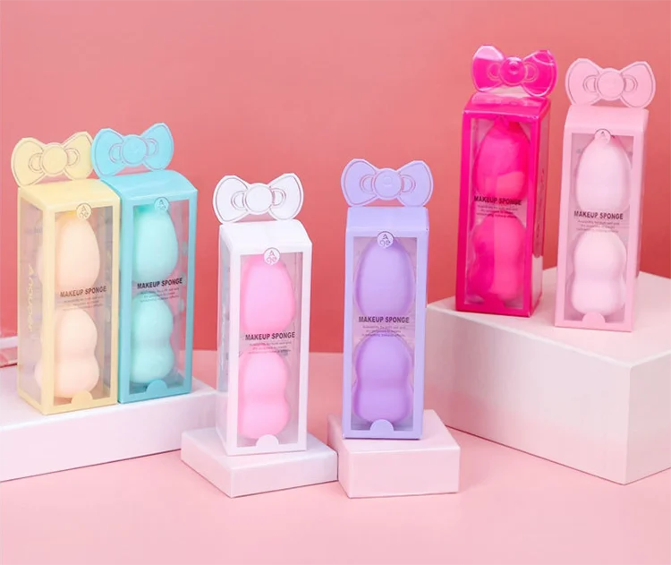 

New Trending Bowknot Beauty Egg Set Soft Silicone Makeup Sponge set
