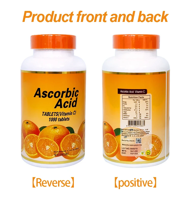 Skin Citric Pills 100 Natural Effervescent Ascorbic Acid Vitamin C