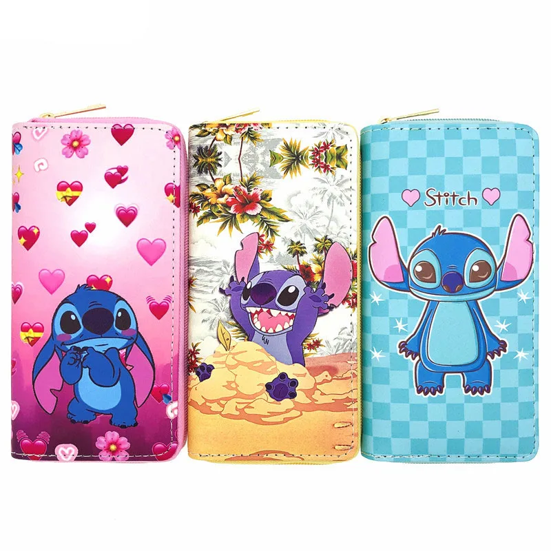 

Stitch wallet European and American customizable pu wallet student Marvel DC film wallet