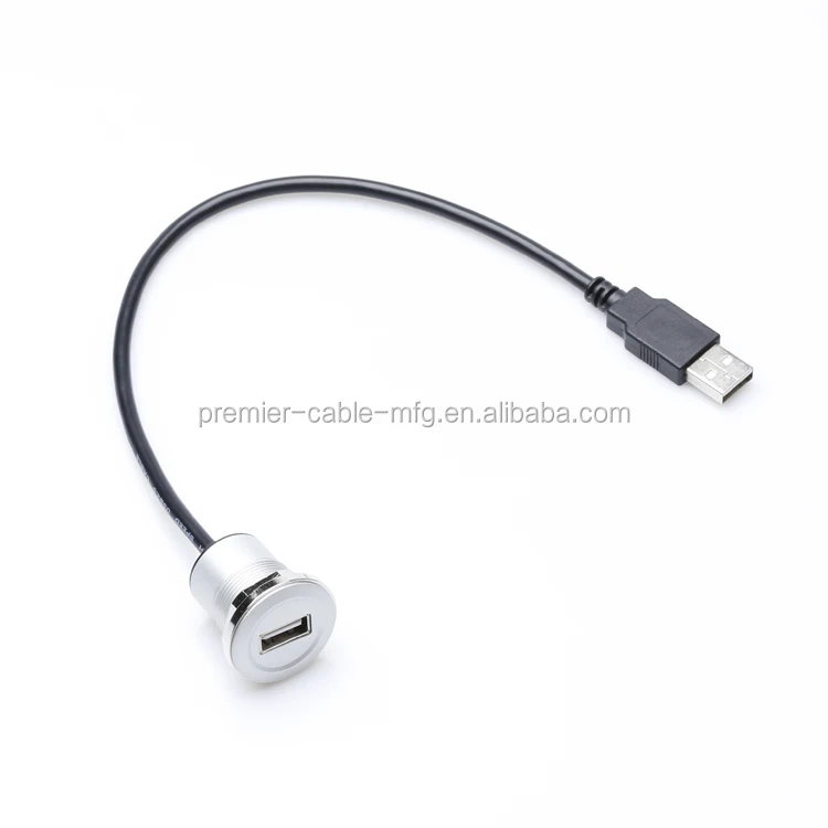 USB Round Panel Mount Extension Cable manufacture