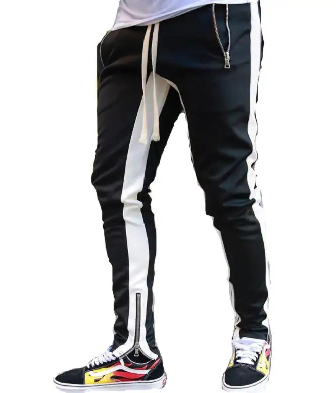 

2021 new fashion men's jogging pants casual fitness trousers foot zipper cotton sports pants, Customized color