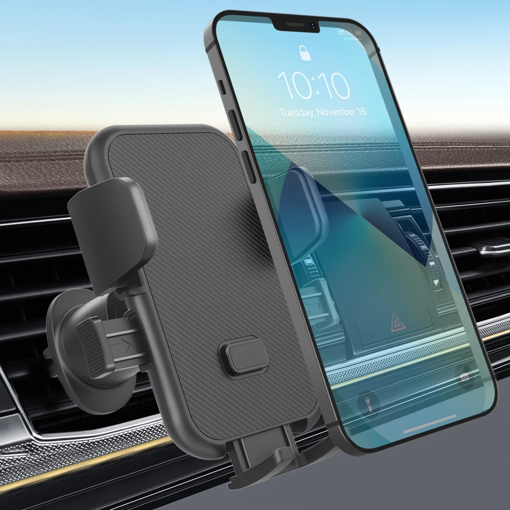 

Universal Custom Adjustable 360 Degree Rotatable Mobile Stand One Touch Air Vent Cell Phone Mount Car Phone Holder