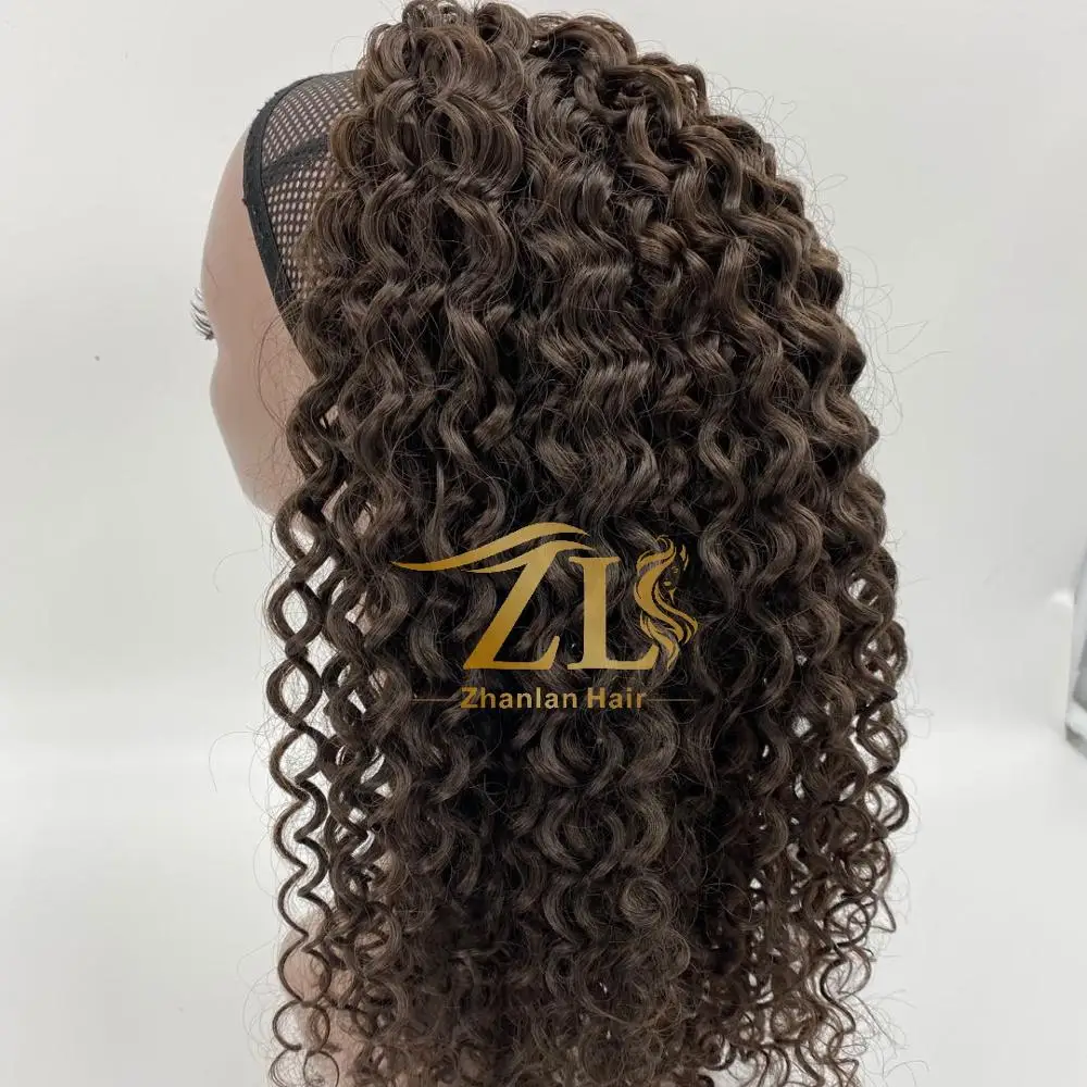 

Clip On Afro Body Wave Unprocessed Curly Extensions Synthetic Cuff Drawstring Long Natural Hair Ponytail For Black Women, Black,t27,t30,t33,brown,etc