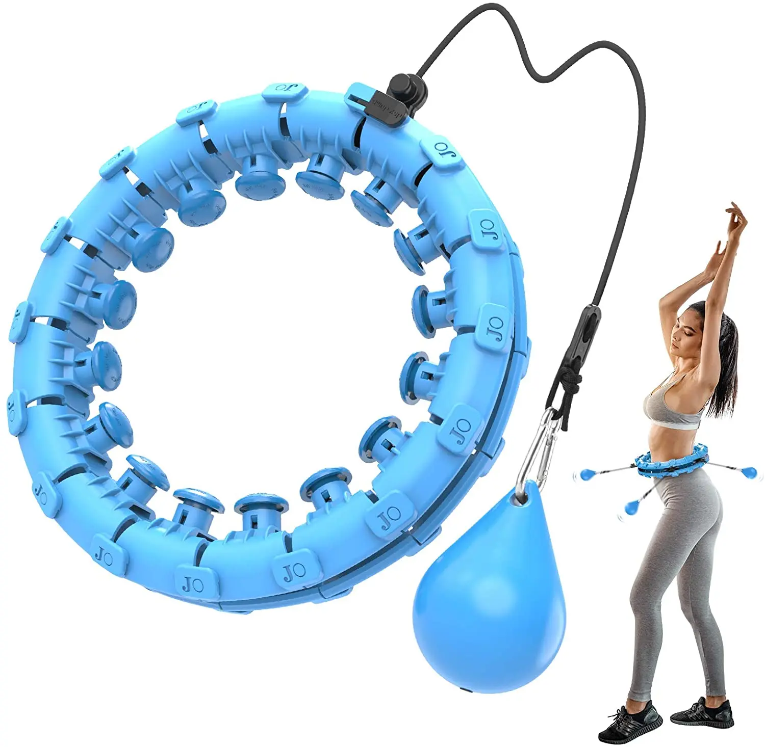 

High Quality Weight Loss Fitness Hula Sport Ring Hoops Detachable Smart Hula Hoops Will Not Fall