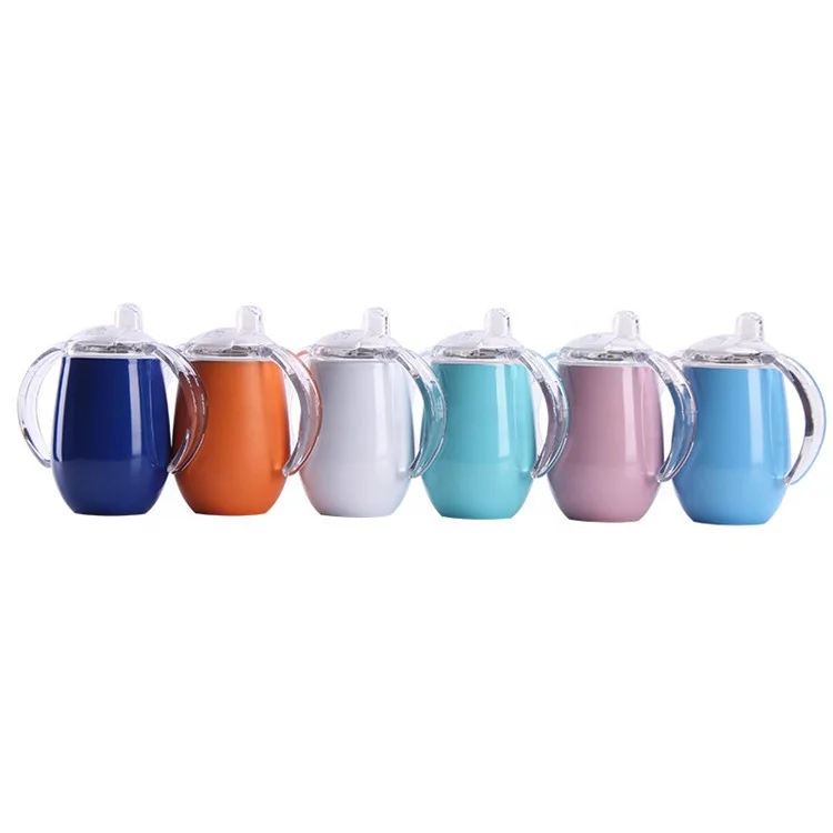 

Double Wall Vacuum Insulated Stainless Steel Children Baby Sippy Cup mug tumbler 8 oz for water and milk, Customized color