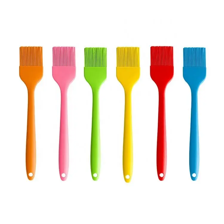 

Wholesale Long Handle Silicone Cooking Barbecue Grill Brush silicone basting brush, Random color