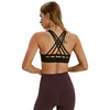 Sexy Women Colors Splicing Fitness Sports Crop Top Training Push Up High Impact Sport Yoga Bra