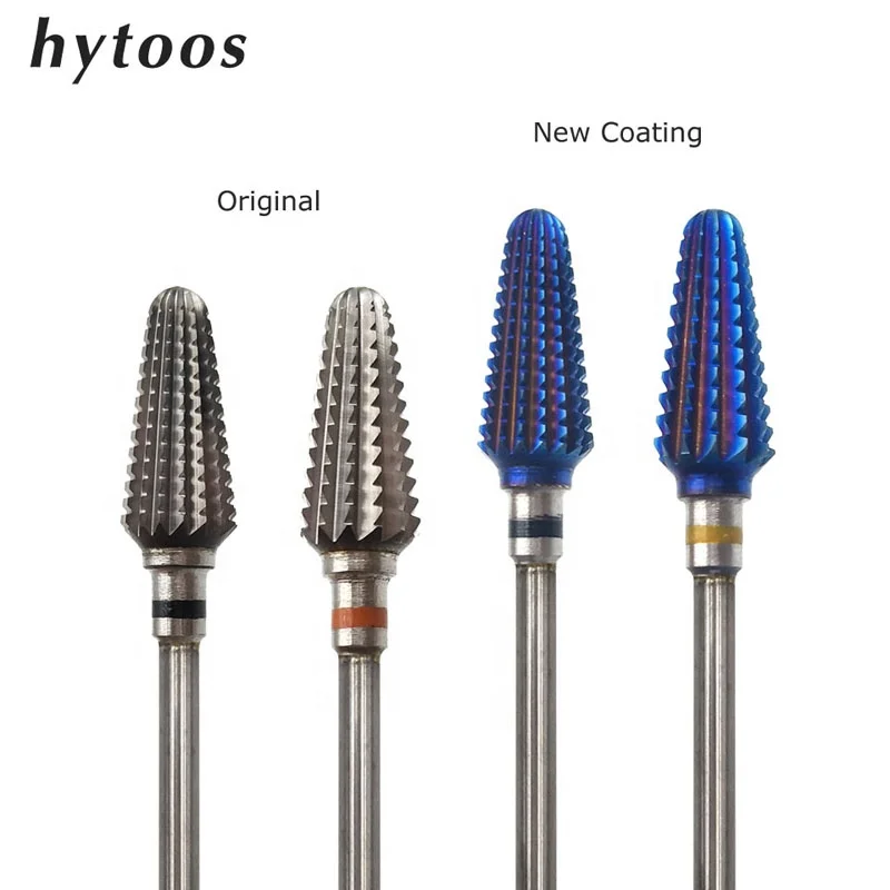 

HYTOOS Purple Tornado Carbide Nail Drill Bit 3/32" Milling Cutter For Manicure Rotary Carbide Burr Nail Drill Accessories Tool, New purple red coating